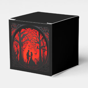 Gothic Romance Paper Cut Silhouette Favour Box