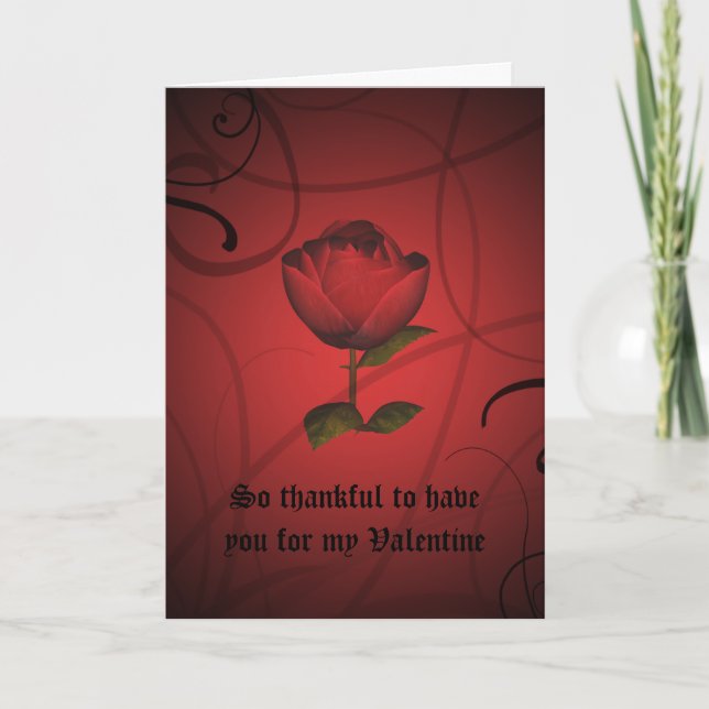 Gothic romance valentine's day holiday card (Front)