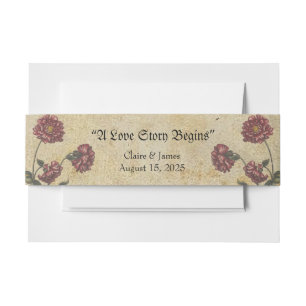 Gothic Romance Wedding Belly Band – Dark & Elegant Invitation Belly Band