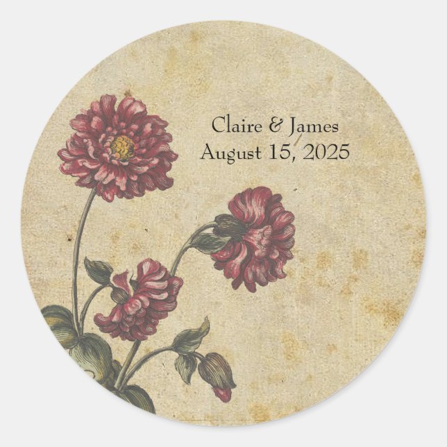 Gothic Romance Wedding Stickers – Dark & Elegant (Front)