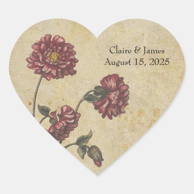 Gothic Romance Wedding Stickers – Dark & Elegant (Front)