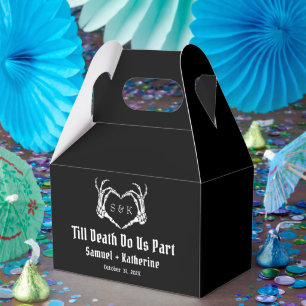 Gothic Romantic Skeleton Hand Halloween Wedding Favour Box