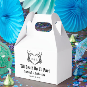 Gothic Romantic Skeleton Hand Halloween Wedding Favour Box