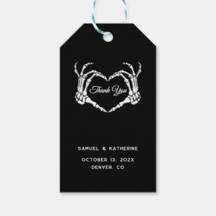 Gothic Romantic Skeleton Hand Halloween Wedding Gift Tags