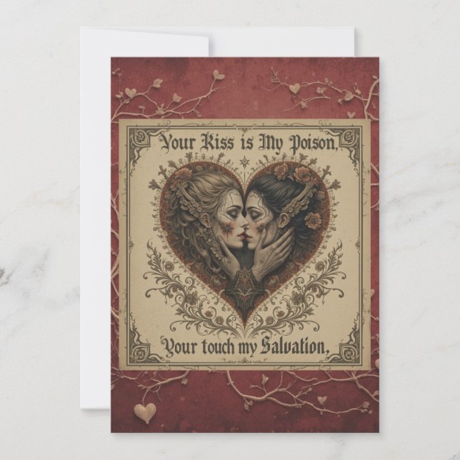  Gothic Romantic Valentine’s Day Card  (Front)
