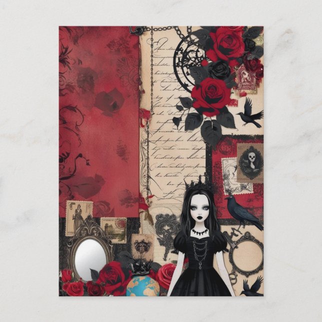 Gothic Romantic Vintage Elegant Postcard (Front)