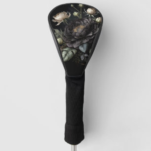 Gothic Rose Arrangement Black Flower Golf Head Cover