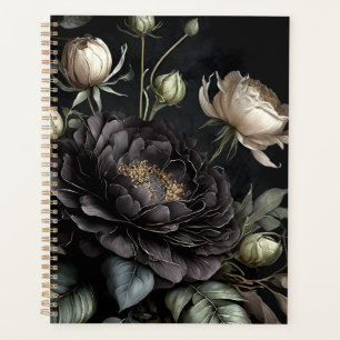Gothic Rose Arrangement Black Flower Planner
