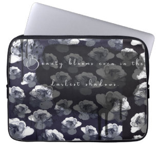 Gothic Rose Beauty Blooms in Shadows  Laptop Sleeve