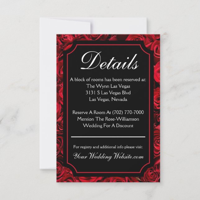 Gothic Rose Details Card (Front)