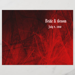 Gothic Rose Folded Wedding Program
