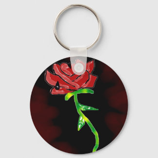 Gothic Rose Keychain
