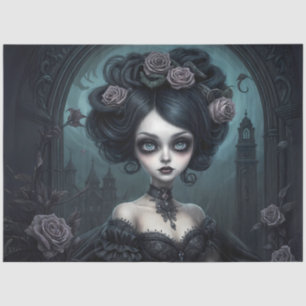 Gothic Rose Maiden   Dark Halloween Vampire Doll  Tissue Paper