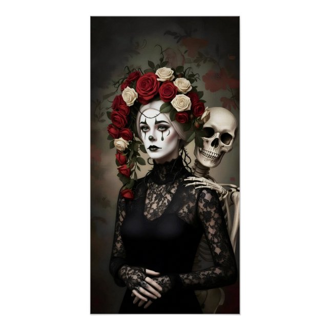 Gothic Rose Queen – Dark Romantic Art Poster (Front)