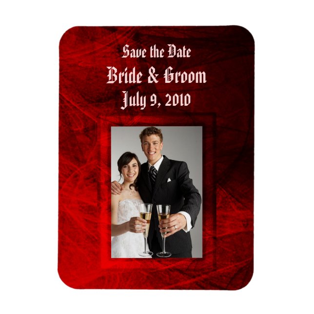 Gothic Rose Save the Date Premium Magnet (Vertical)
