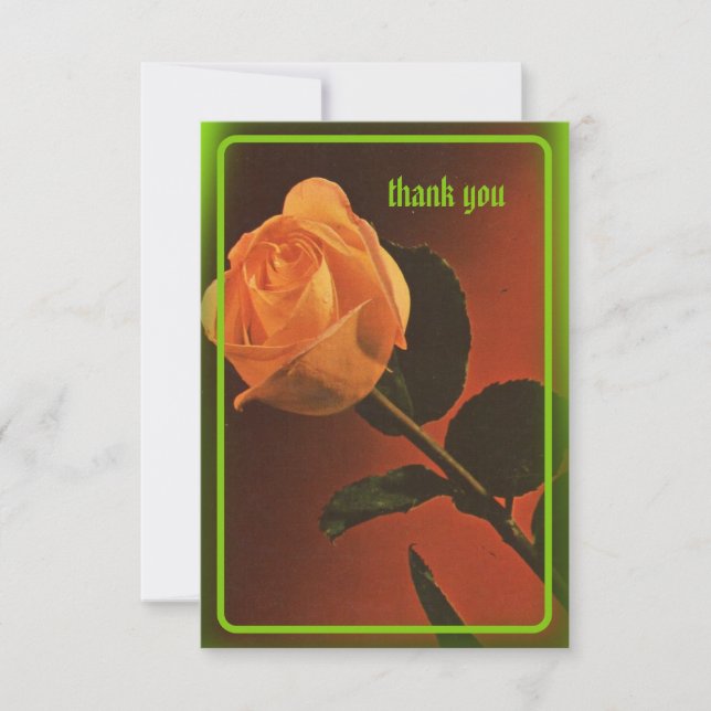 Gothic Rose Thank You Card (Front)
