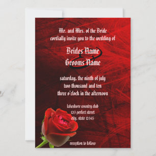 Gothic Rose Wedding Invitation