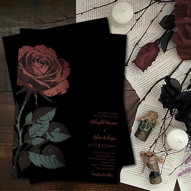 Gothic Rose Wedding Invitation (Creator Uploaded)