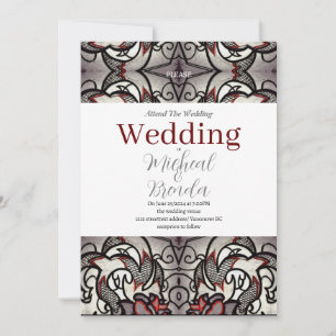 Gothic Rose Wedding Invitation