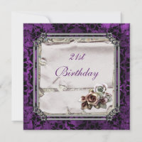 Gothic Roses & Black Damask 21st Birthday