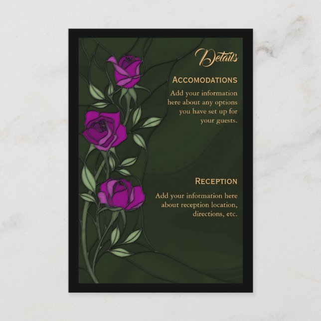 Gothic Roses Enclosure Card (Front)