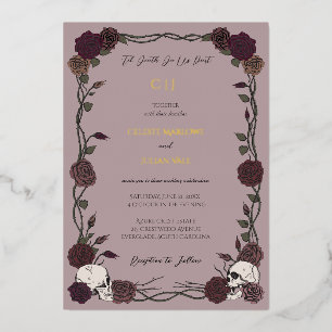 Gothic Roses Light Mauve Til Death Wedding