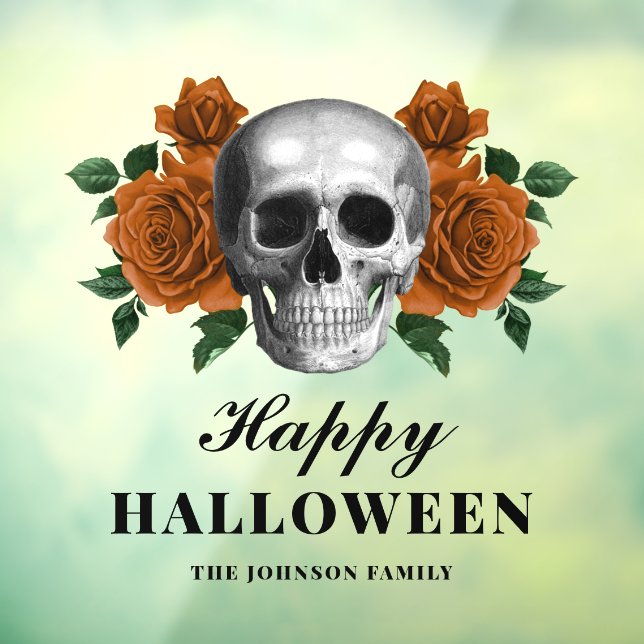  Gothic Roses & Skull Happy Halloween  (Sheet 3)