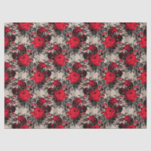 Gothic roses tiled party tissue paper