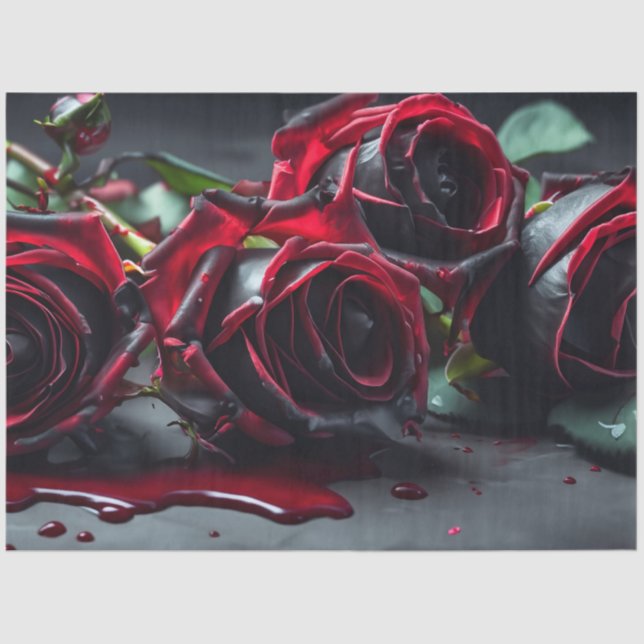 Gothic Roses Tissue Paper (Front)