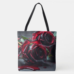 Gothic Roses Tote Bag