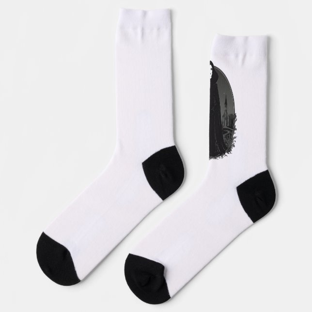 Gothic Salem Witch at Midnight Socks (Left)