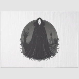 Gothic Salem Witch at Midnight Tissue Paper