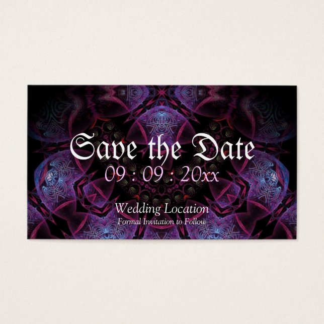 Gothic Save the Date Announcement Cards (Front)