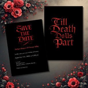 Gothic Save the Date – Till Death Do Us Part Invitation