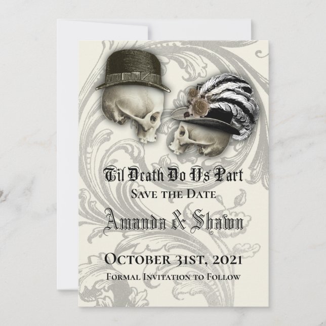 Gothic Save the Date Wedding (Front)