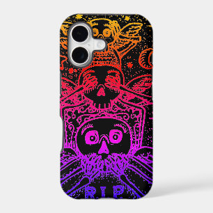 GOTHIC SEE NO EVIL, CEMETERY SKULLS PHONE CASE