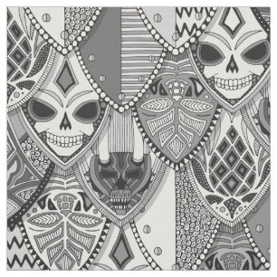 gothic shields bw fabric