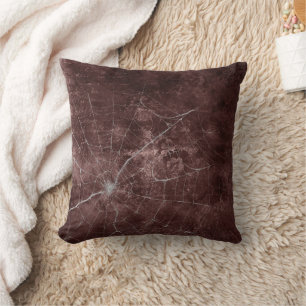 Gothic Silver Web Distressed Cushion