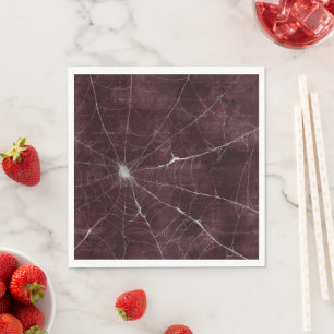 Gothic Silver Web Distressed Napkin