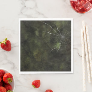 Gothic Silver Web Distressed Napkin