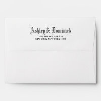 Gothic Simple Wedding Return Address 