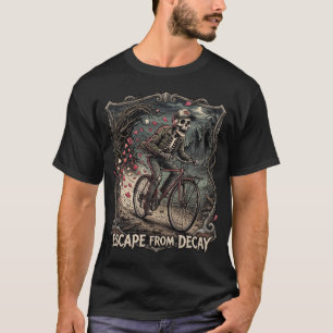 Gothic Skeleton Bicycle Macabre T-Shirt
