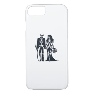 Gothic Skeleton Bride & Groom – Till Death Do Us P Case-Mate iPhone Case