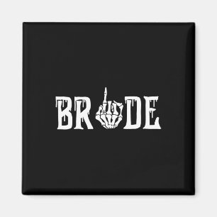 Gothic Skeleton Bride Wedding Just Married Spooky  Magnet