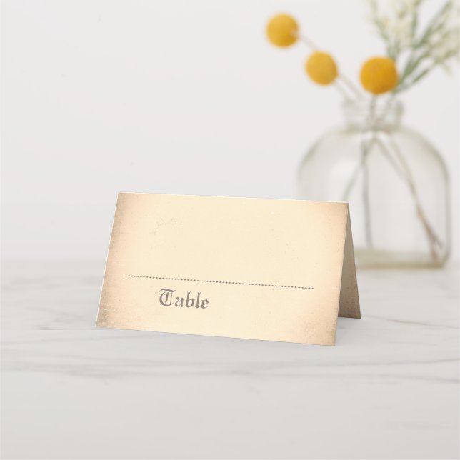 Gothic Skeleton Couple Name Place Card (Front)