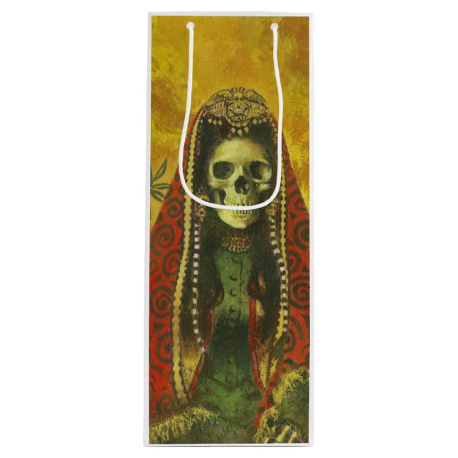 Gothic Skeleton Decorative Wine Bag (Front)