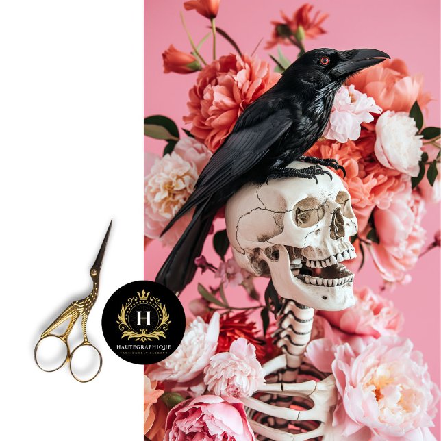 Gothic Skeleton Floral Tissue Paper for Decoupage (Creator Uploaded)