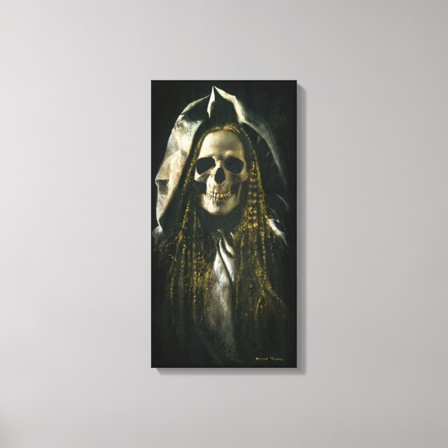 Gothic Skeleton Ghost Canvas Print (Front)