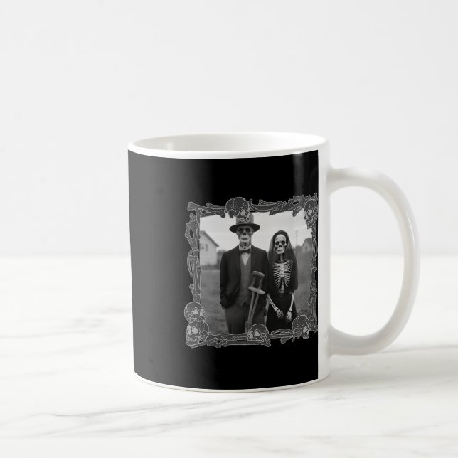 Gothic Skeleton Halloween Costume  Coffee Mug (Right)