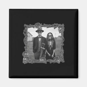 Gothic Skeleton Halloween Costume Magnet